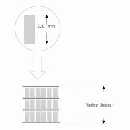 Armoire de rangement ouverte - 2 étagères - hauteur 120 cm (4 largeurs au choix) So Madrid_3