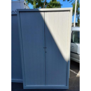 Armoire Haute métallique d'occasion - Majencia - portes coulissantes, 198x120x43 cm - Couleurs disponibles_3