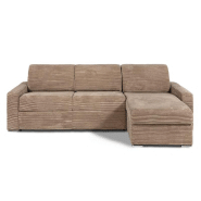 Canapé d'angle convertible EXPRESS DREAMER 140 cm - Matelas 16 cm - Velours côtelé caramel - Méridienne modulable avec coffre_3