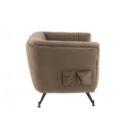 Fauteuil lounge Marianah gris foncé - style contemporain avec assise capitonnée en velours_3