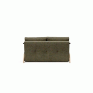 Canapé design convertible Innovation Living Cubed Wood 02 - Lit 140x200 cm - Tissu Cordufine Pine Green_3