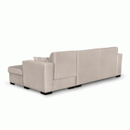 Canapé d'angle à droite convertible CABIRI beige - avec coffre de rangement et coussins d'appoint_3