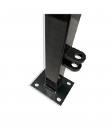 Portillon pour grillage rigide anthracite RAL7016 - largeur 100cm - acier galvanisé plastifié_3