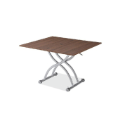 Table relevable extensible HIRONDELLE compacte finition noyer 100 x 57/114 cm_3