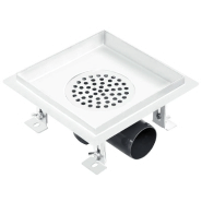 Vidaxl drain de douche avec couvercle 2 en 1 18x18 cm acier inoxydable 145994_3