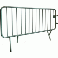 Barrière de police acier galvanisé avec plaque d'identification - 2 000 × 1 100 mm - 2000_3