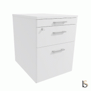 Caisson mobile 2 tiroirs  + 1 tirette plumier - QUADRIFOGLIO - Blanc_3
