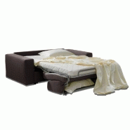 Canapé-lit DREAMER Express - Sommier à lattes 120 cm - Microfibre taupe - Matelas 16 cm_3