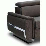 Canapé d'angle Réaumur convertible express - Matelas 16 cm - Pieds luge - Tweed gris graphite - Design contemporain_3