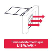 Porte sectionnelle à ouverture rapide 620NG - Vitesse d'ouverture 1,4 m/s * - Perméabilité à l'air 6m3/m2h* - Perméabilité thermique 1,18 W/m2K *_3