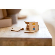 Jeu de memory en bois de bouleau laminé - professions - 24 tuiles de 40x40 mm avec logo imprimé_3