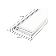 Boîtier saillie 120x30cm en aluminium - réf kitsai1203 - pour panneaux LED_3