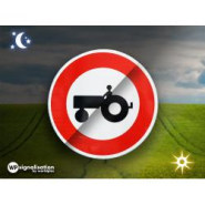 Panneau d'interdiction B9D - Accès interdit aux véhicules agricoles à moteur_3