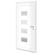 Vidaxl porte d'entrée anthracite 100x210 cm aluminium et pvc 3157072_3