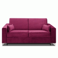 Canapé convertible express Jackson 120cm - Matelas Comfort Bultex® 12cm - Sommier lattes Renatonisi - Tissu tweed rose_3