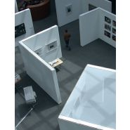 Cimaise exposium - panneau d'exposition - promuseum - dimensions : de h 2400 x l 300 x p 40 mm à h 3000 x l 700 x p 40 mm_3