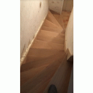 Escalier double quart tournant chêne massif   - menuitech_3