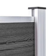 Vidaxl panneau de clôture wpc 180x105 cm noir 148975_3