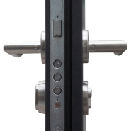 Vidaxl porte d'entrée anthracite 90x200 cm aluminium 3190561_3