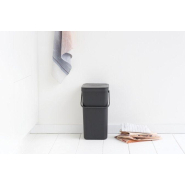 Poubelle Brabantia Sort & Go -16 litres - Grey avec support mural inclus_3