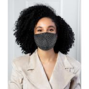 Masque barrière grand public - Star Dust - Modèle chic avec barrette nasale et motifs métalliques_3