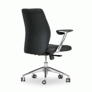 Fauteuil Manager cuir VIC - Mobel Linea - cuir noir_3