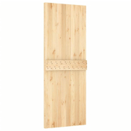 Vidaxl porte coulissante et kit de quincaillerie 80x210 cm pin massif 3203237_3