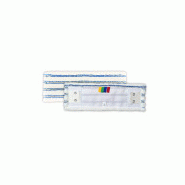 Bandeau microfibre poches et languettes blanc avec bande abrasive bleue 40cm_3
