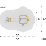 Jeu à grimper en robinier Elor 8038411 - Hags - Pour enfants de 5 à 12 ans - Dimensions et spécifications détaillées_3