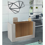 Borne d'accueil Z2 Officity - Compacte et moderne - 146, Noyer canaletto, Béton_0