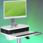 Chariot médical informatique LCD/PC Cart H Class LD - Ergonoflex - 29 kg - réglable en hauteur avec technologie brevetée StS_3