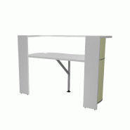 Banque d'accueil compacte WAVE - MDD - Blanc brillant_3