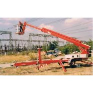 Nacelle tractable télescopique 180NWT - Thomas - Hauteur de travail 18 m - Capacité de levage 250 kg - Double bras avec JIB pivotant 130°_3