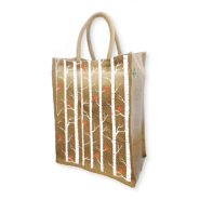 Sac réutilisable en fibre de jute naturel sans lamination - 260 g/m² - 4 Saisons - Anses rondes en coton biologique_3