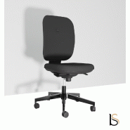 Siège de bureau Alaia haut dossier - Sokoa - Noir, Contact permanent, Sol dur_3
