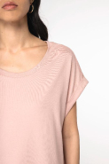T-shirt écoresponsable à manches à revers femme - 100% coton biologique - Réf: NS309_3