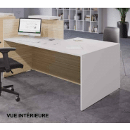 Banque d'accueil 50-50 - PMR - 180 cm - Fabrication française - Garantie 5 ans_3