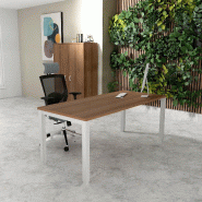 Bureau Professionnel Tempo Mobel Linea. - 140, Alu, Acacia foncé, Non_0