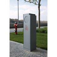 Cs110 - Poubelle publique élégante et robuste - mmcité 1 a.S. - corps en acier galvanisé, cendrier avec éteignoir, 32L, sans couvercle_3