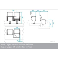 Fauteuil de salle de conférence ergonomique, traité anticorrosion - sarl clp - sophia_3