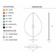 Claustra acoustique FOLIO - Design nature - Panneau en méthacrylate ou PET recyclé - H190 x L121 cm_3