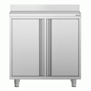 Meuble inox pour machine à café - 1000 x 600 mm - 2 portes battantes_3