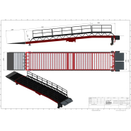 Rampe de chargement mobile hydraulique AZ RAMP STAR OTC - Capacité 8T à 20T - Pente douce 10% et options polyvalentes_3