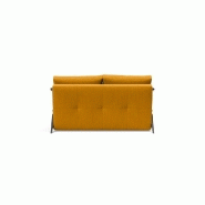 Canapé convertible design Innovation Living Cubed 02 Chrome - Couchage 140x200 cm - Tissu Elegance Burned Curry_3