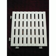 Pack 50 dalles caillebotis antidérapants - 30 x 30 cm - Blanc - PVC étanche pour milieux humides - 4,5 m²_3