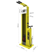 Station de réparation vélos libre-service pour collectivités - Pompe à main fournie - Référence BTIBSCANDIC_3
