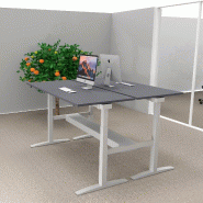 Bureau bench réglable en hauteur UP - Mobel Linea - Non, 180, Alu, Anthracite_0
