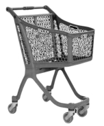 Chariot libre-service 75L - Dimensions 669x550x1002 mm - Poignée personnalisée - Lot de 5_3