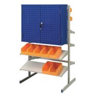 Châssis en T modulable pour stockage des bacs - Montants perforés - Charge 100 kg par module_3