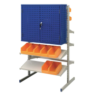 Châssis en T modulable pour stockage des bacs - Montants perforés - Charge 100 kg par module_3